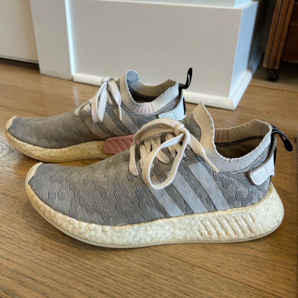 Adidas Gray and Cream Running Shoes